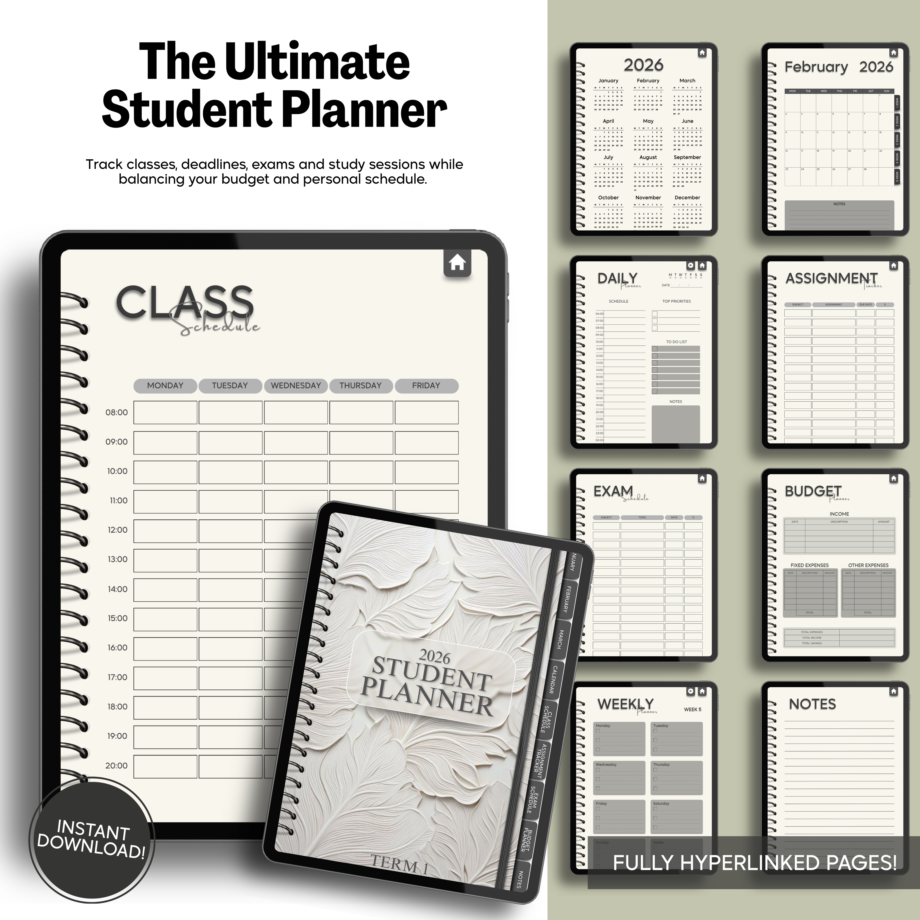 Student Term Digital Planner