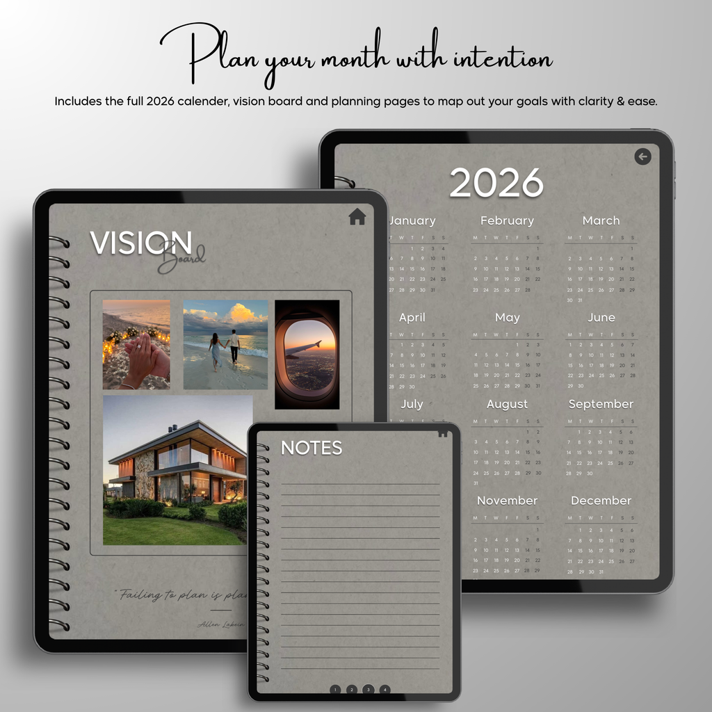 Monthly| Weekly| Daily Digital Planner (Single Month)