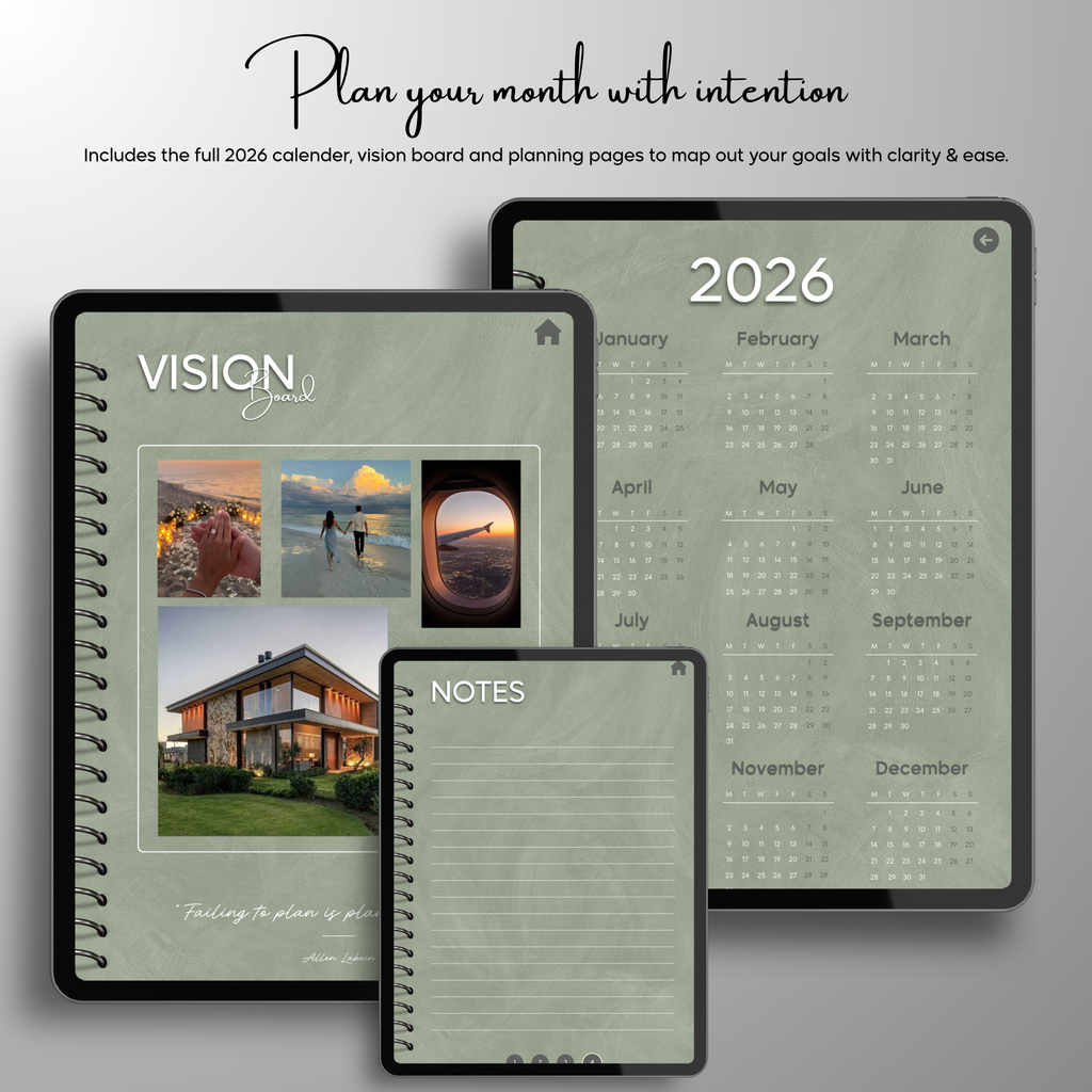 Monthly| Weekly| Daily Digital Planner (Single Month)