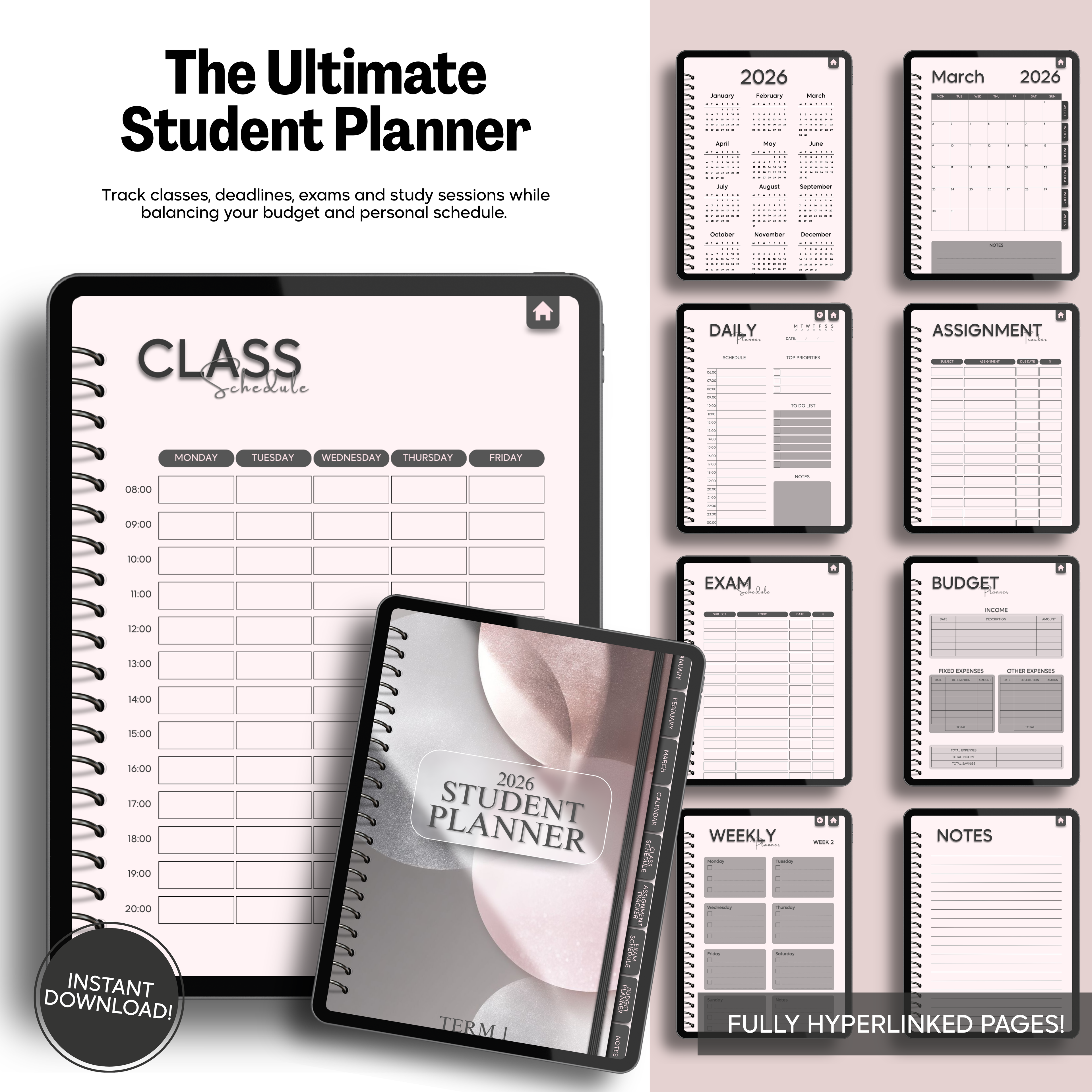 Student Term Digital Planner