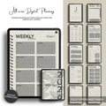 Aesthetic Monthly Digital Planner - Pattern Collection (Single Month)