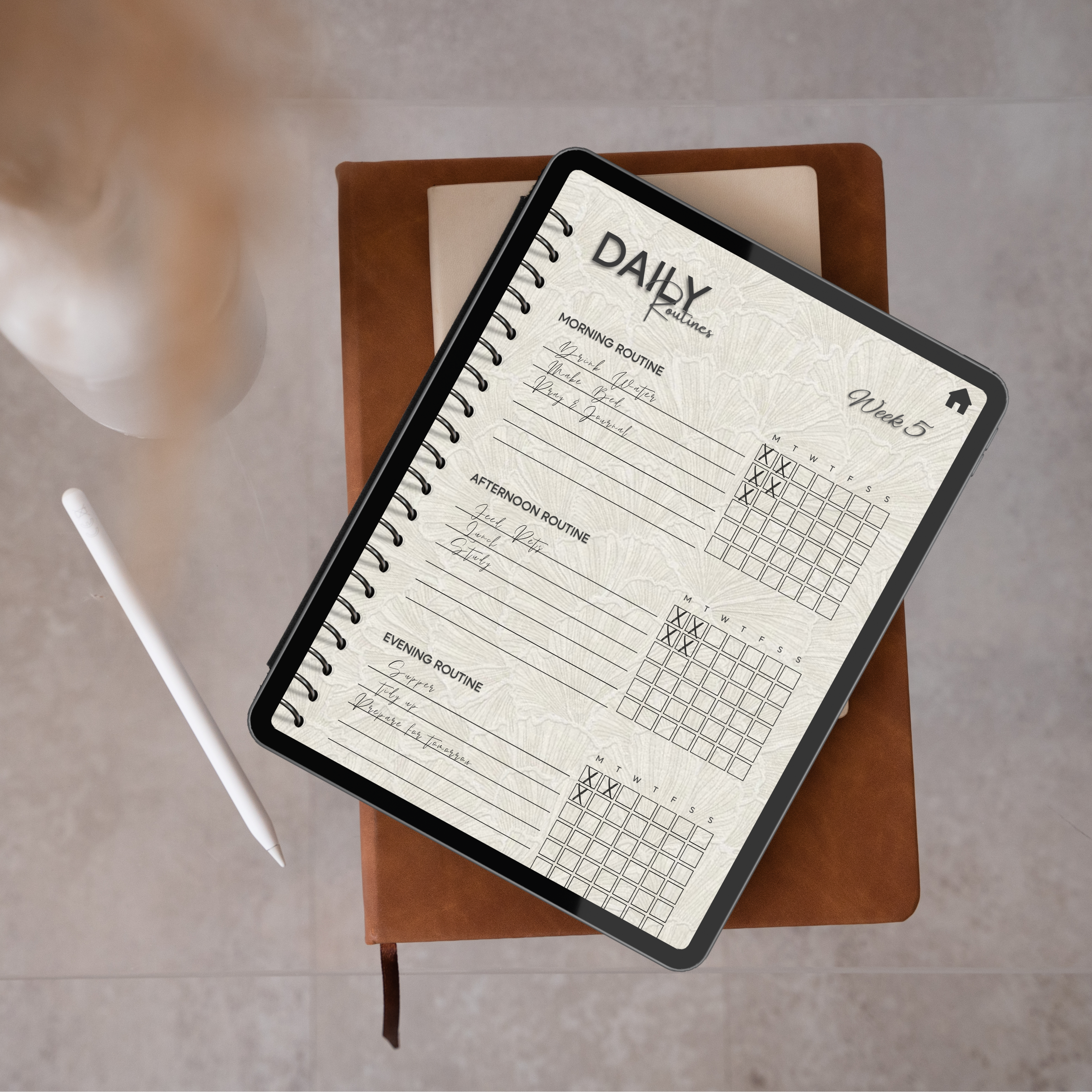 Aesthetic Monthly Digital Planner - Pattern Collection (Single Month)