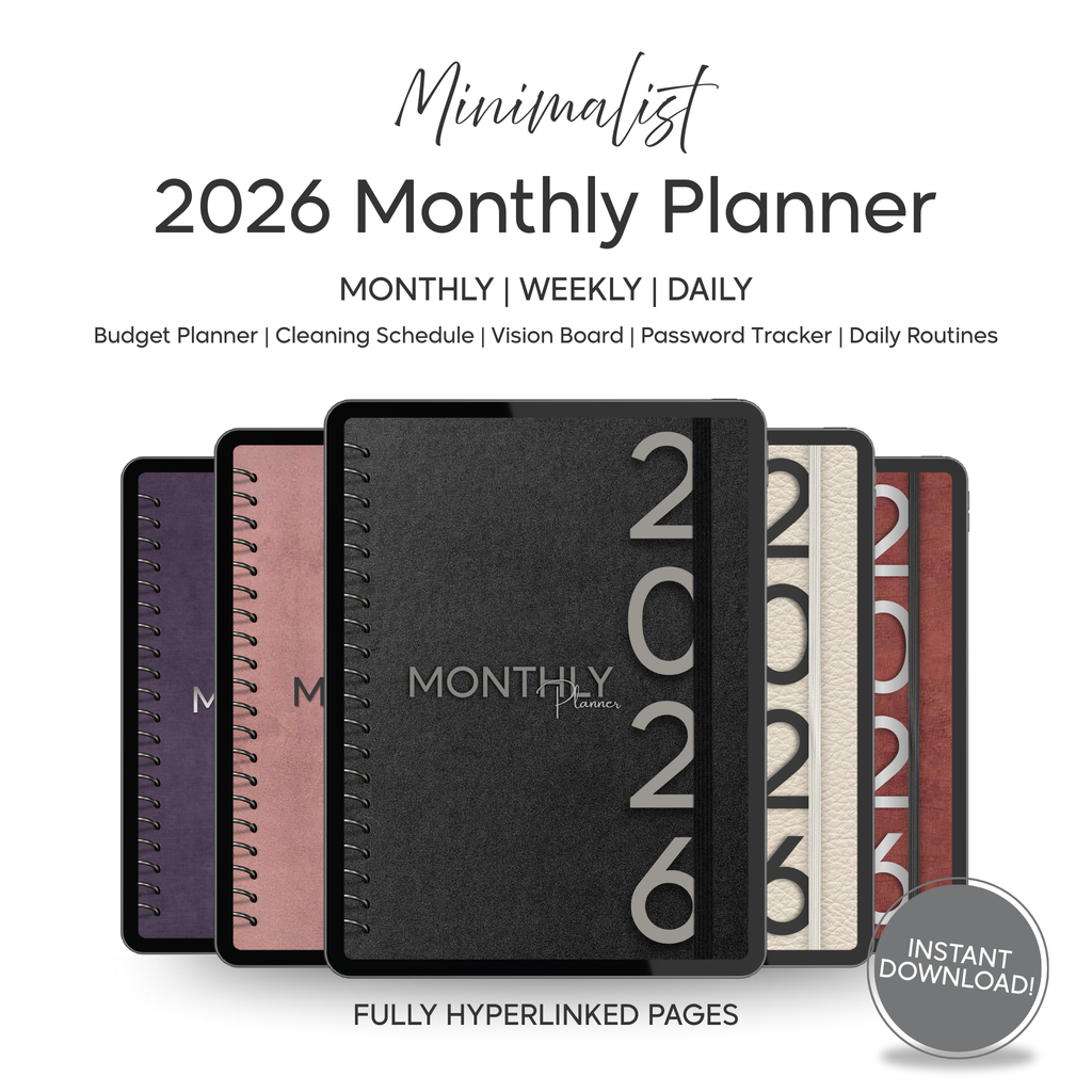 Monthly| Weekly| Daily Digital Planner (Single Month)