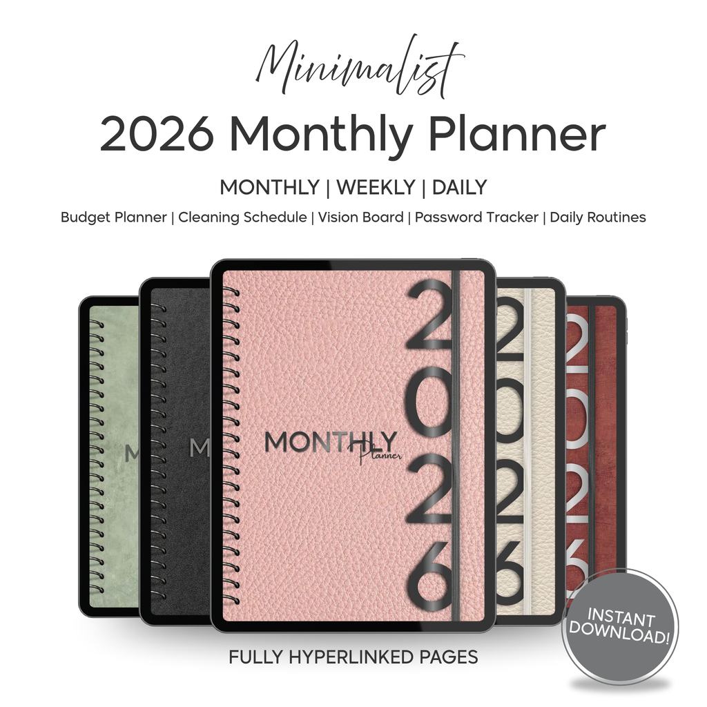 Monthly| Weekly| Daily Digital Planner (Single Month)