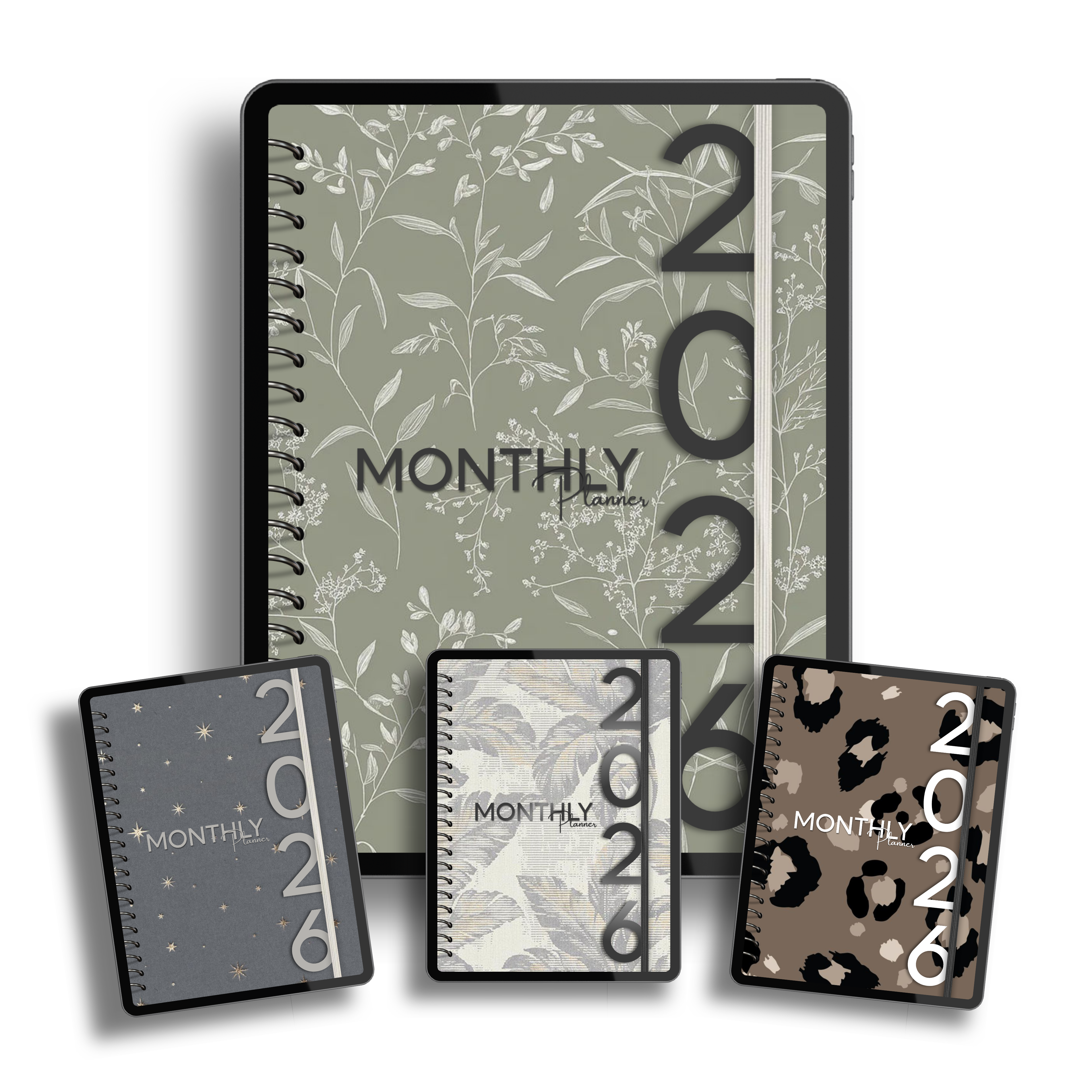 Aesthetic Monthly Digital Planner - Pattern Collection (Single Month)