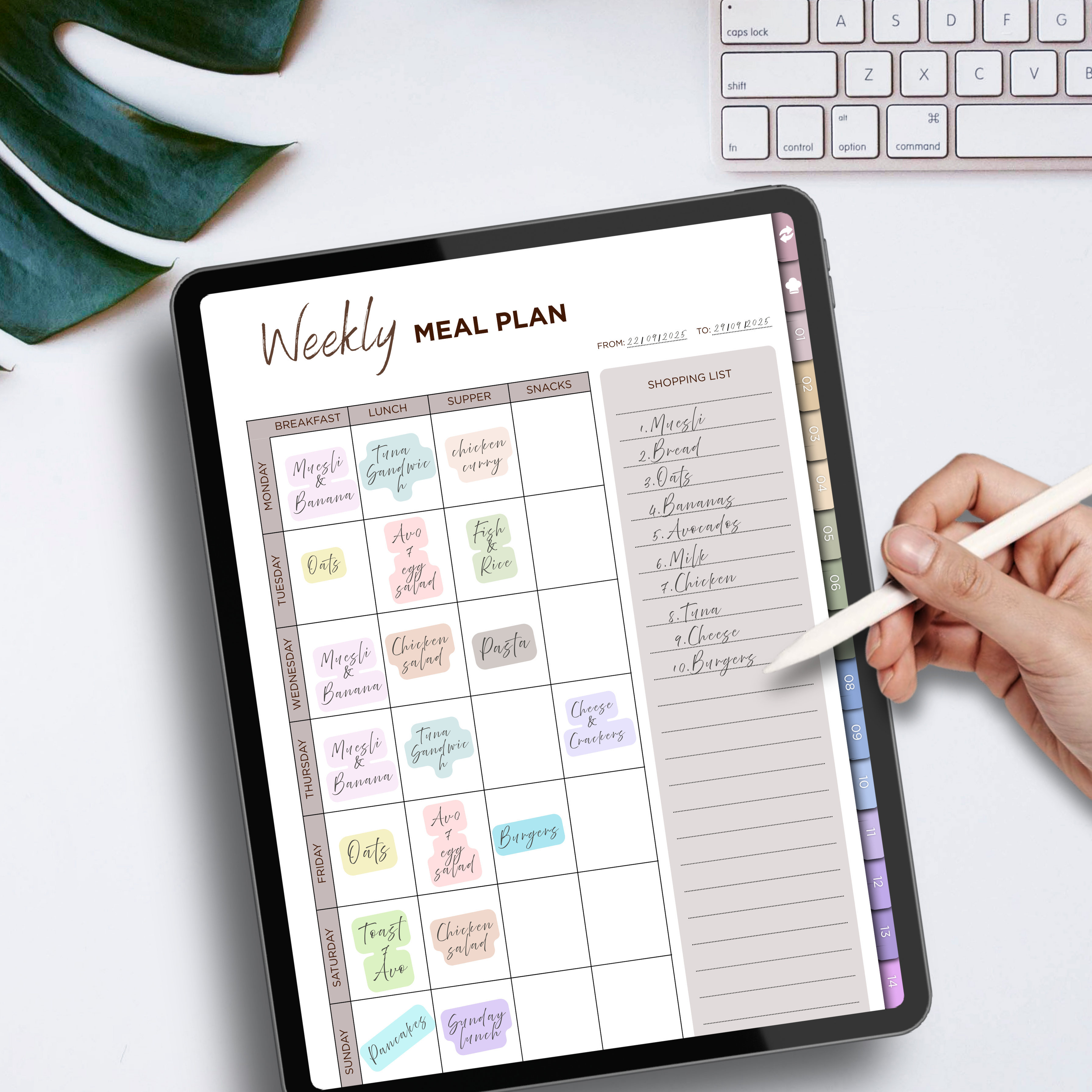 Digital Recipe Book & Meal Planner (Fully Hyperlinked)